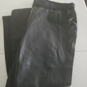 Faux leather pants
